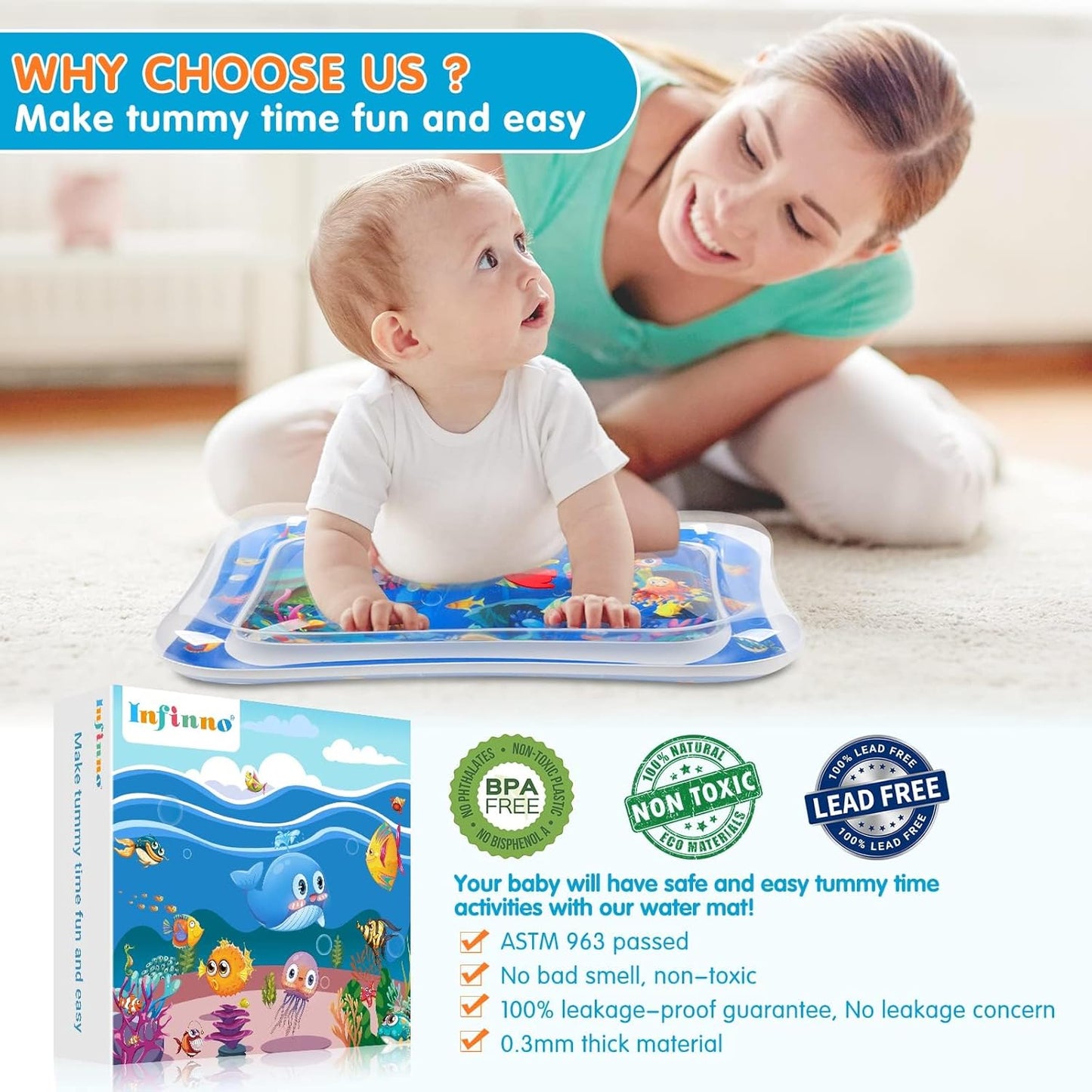 Inflatable Baby Water Game Play Mat